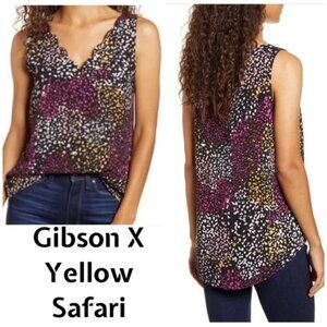 Gibson x Living in Yellow City Safari Scalloped V-Neck Tank